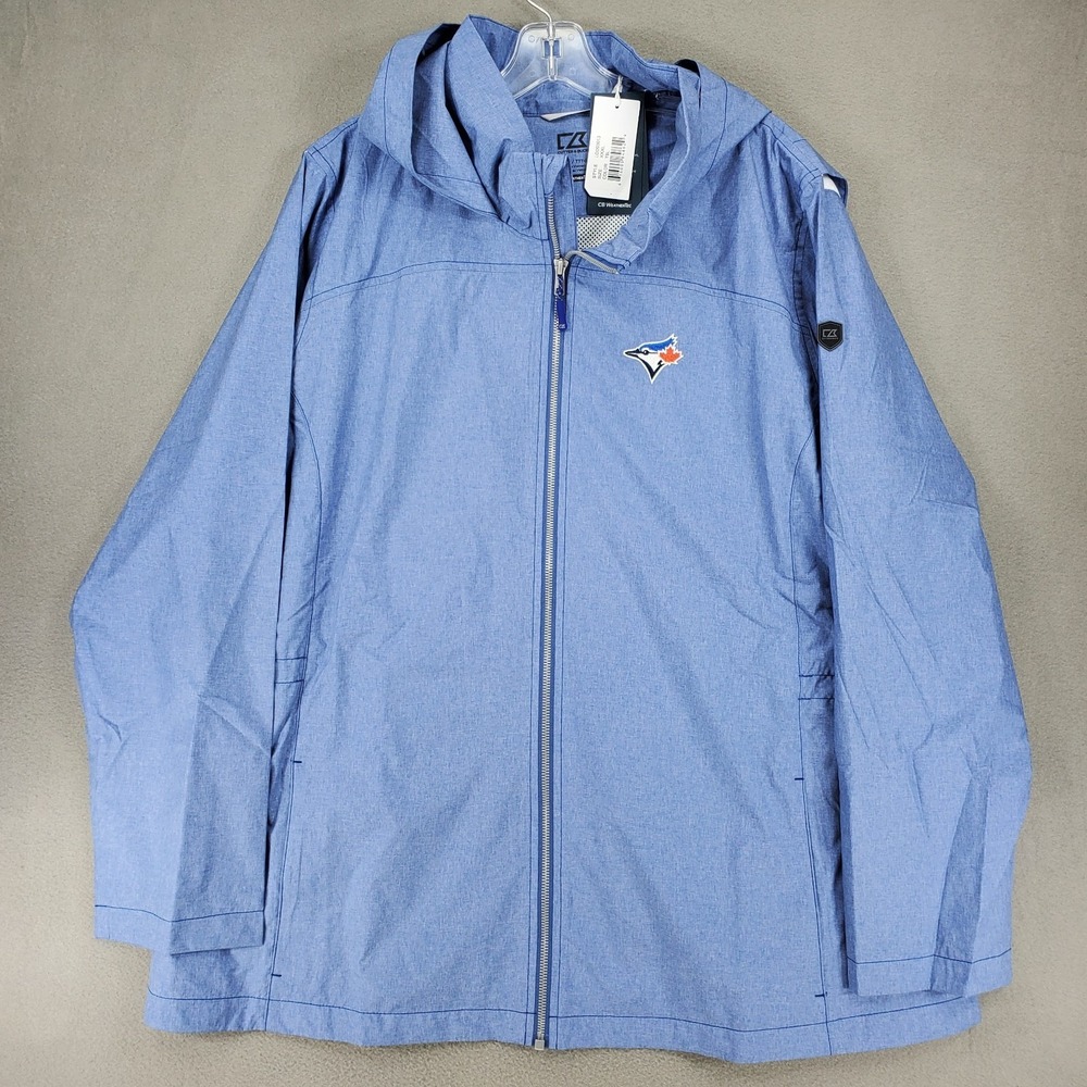New Cutter Buck Toronto Bluejays Weathertec Women 3XL Packable Jacket Panoramic